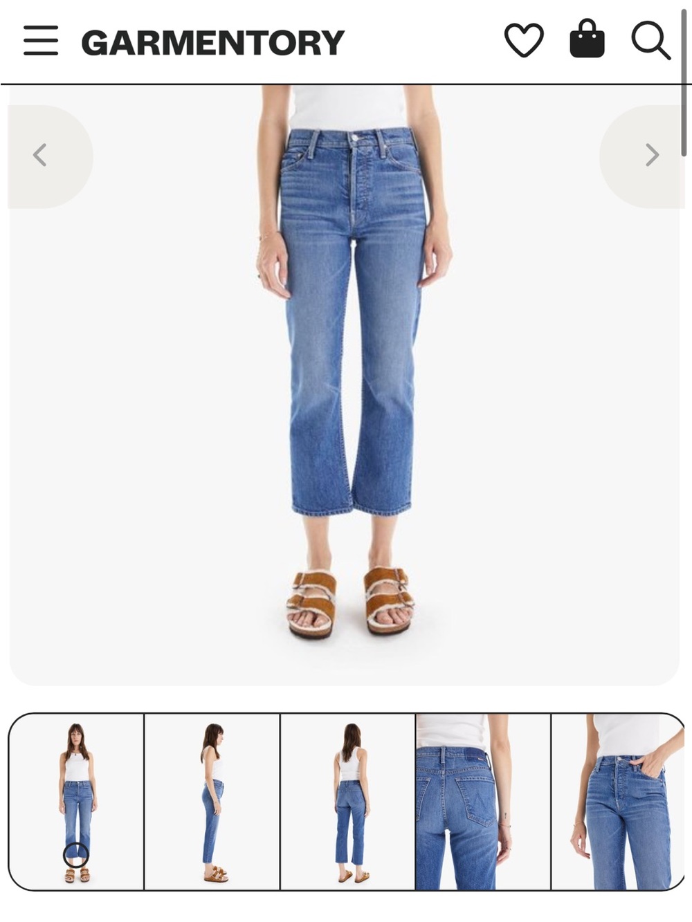 MOTHER High-Rise Cropped Straight Jeans - tomcat